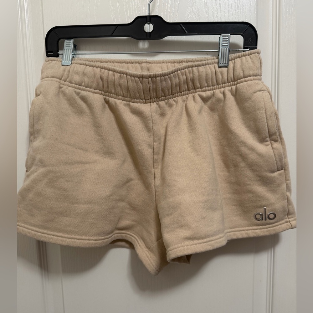 ALO Yoga Women's Athletic Shorts in Beige